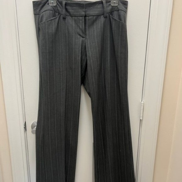 Grey/White striped business slacks Size 11 - Picture 1 of 3